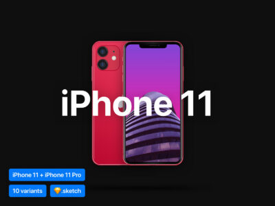 iphone 11 & iphone 11 pro max mockup .sketch素材下载