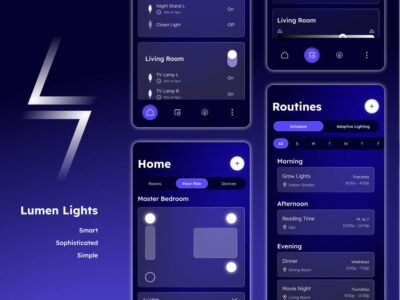 Lumen light ui kit智能灯具app & watch app UI .fig素材下载