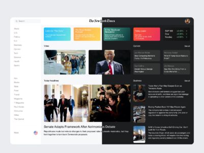 纽约时报New York Times ipad app、web redesign .sketch素材下载