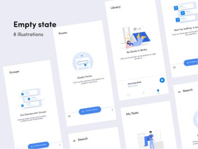 8个app空状态插画 .fig素材下载