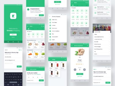 电商app ui Grocery .ai .xd素材下载