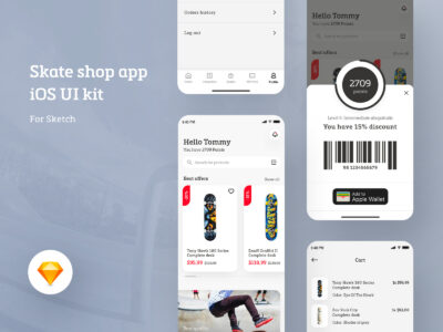 电商app skate shop ui .sketch素材下载