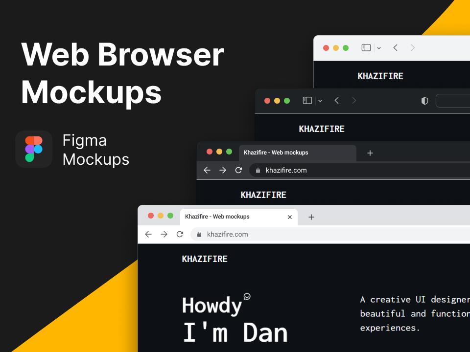 Web Browser Mockups 浏览器样机 .fig素材下载