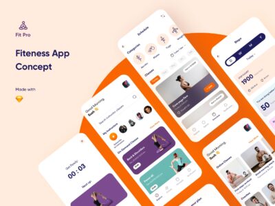 健身app ui .sketch素材下载