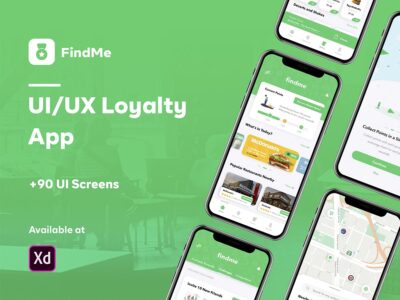 FindMe 类似美团的本地生活app ui .xd素材下载