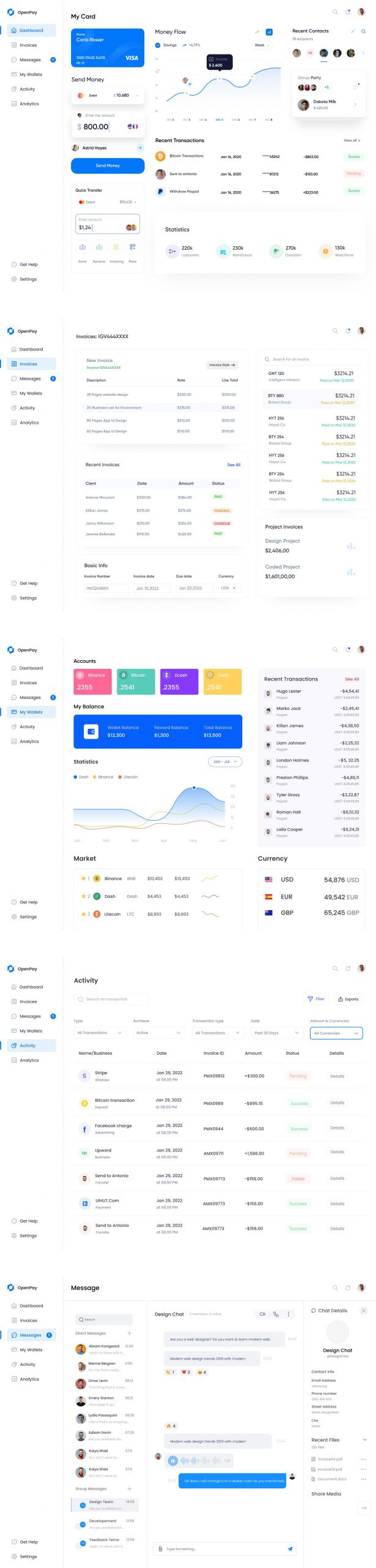 金融银行web dashboard ui .fig素材下载