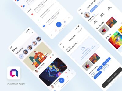 社交app ui .xd素材下载