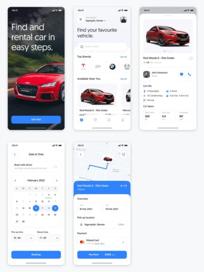 租车app ui .fig素材下载