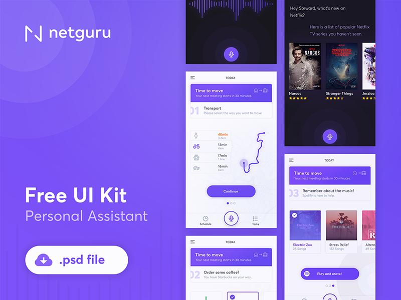 Netguru app ui 模板 psd&sketch下载