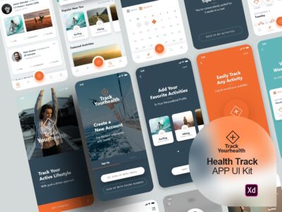 健康app ui  .xd素材下载