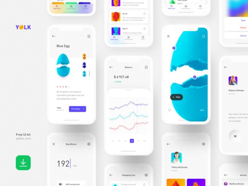 Yolk IOS app ui 设计模板 .sketch素材下载