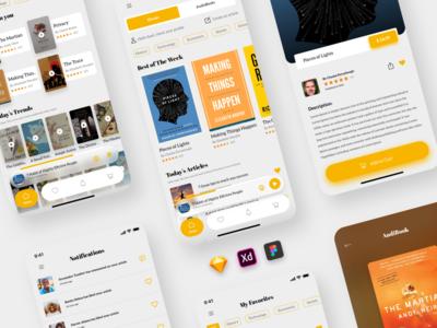 书店、图书电商app ui .xd .sketch素材下载