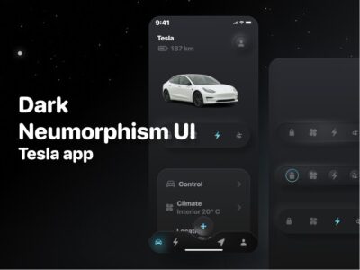 Neumorphic新拟物风格Tesla UI 样式 .fig素材下载