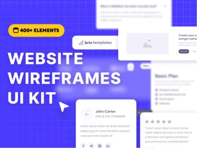 BRIX Templates 网页UI组件框架图工具包 .fig素材下载
