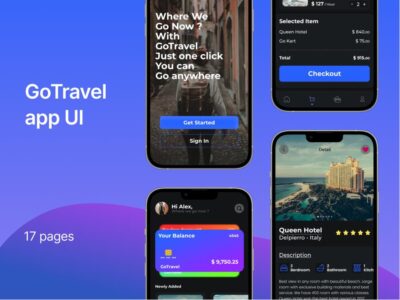 GoTravel 旅行app ui .fig素材下载