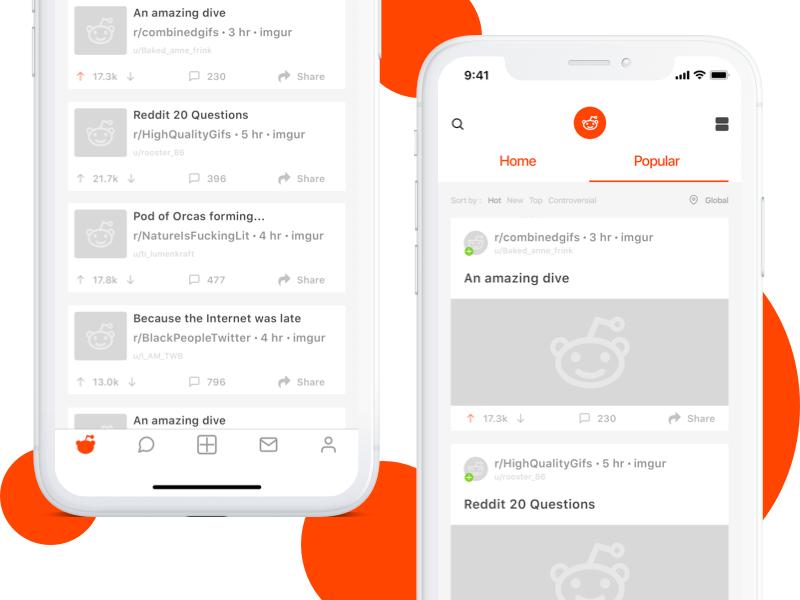 Reddit app Redesign concept! .sketch下载