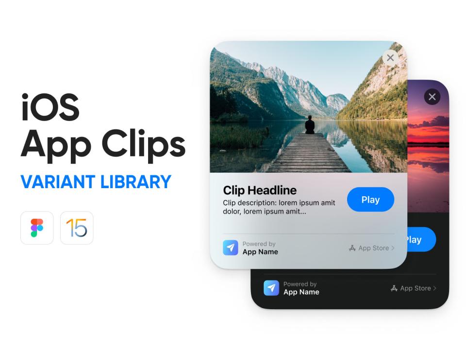 iOS 15 App Clips UI .fig素材下载