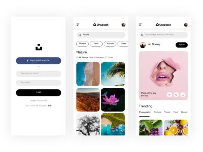 Unsplash app redesign ui .sketch素材下载