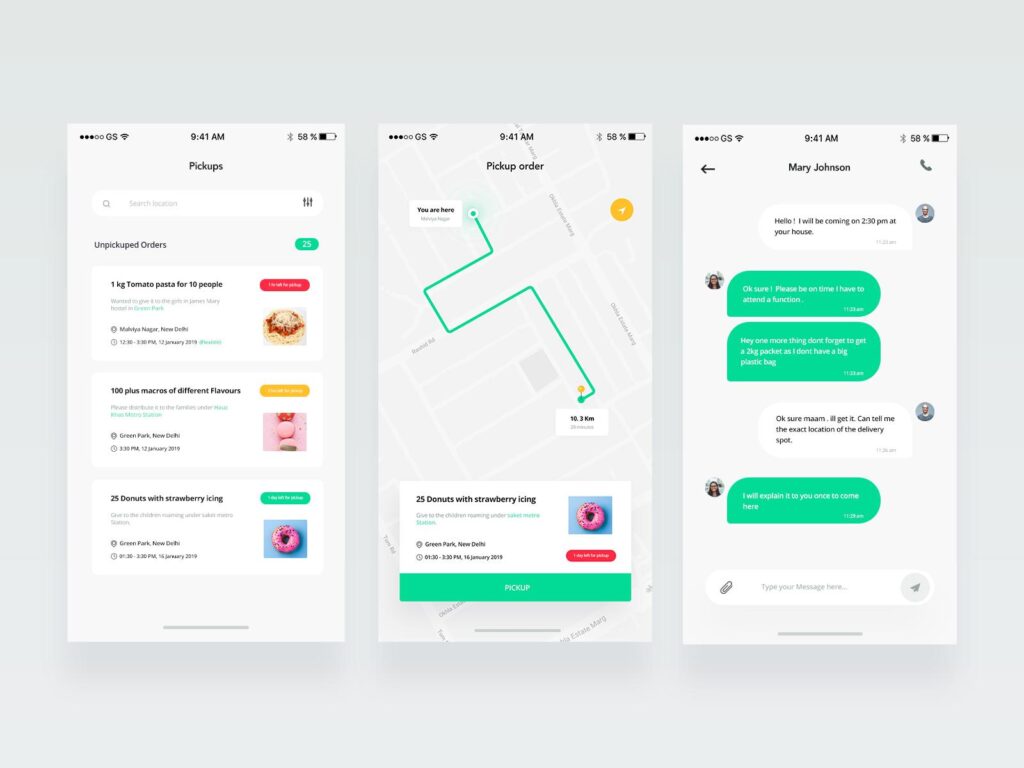 Sharity app ui .psd素材下载