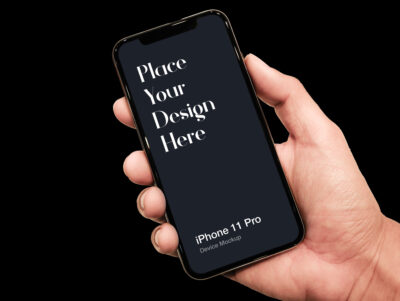 iphone 11 手持效果mockup .psd素材下载