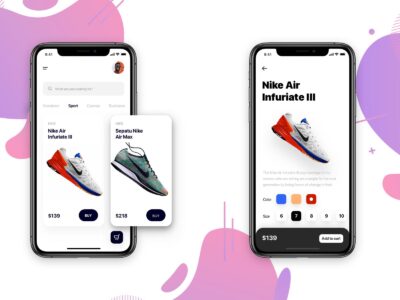 nike app ui concept .sketch素材下载