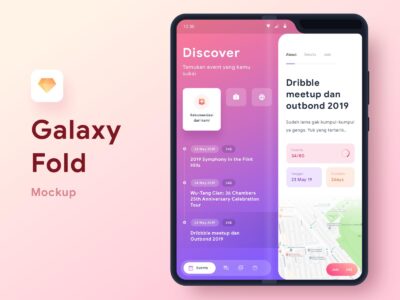 Galaxy Fold mockup .sketch素材下载