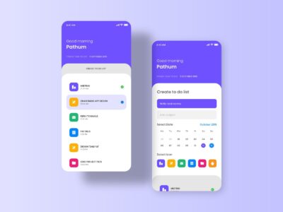 任务计划日程app ui .xd素材下载