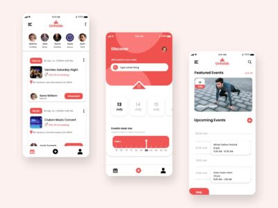 Unfolds Event活动管理APP .xd素材下载