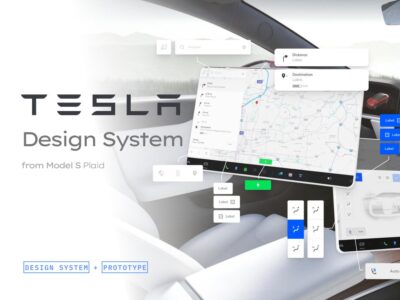 Tesla特斯拉车机UI设计系统 2022 (Plaid S) .fig素材下载