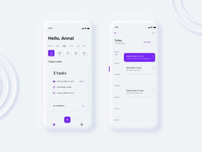 简洁的todolist app ui .xd素材下载