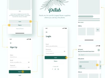 Petals app 登录、注册ui .sketch素材下载