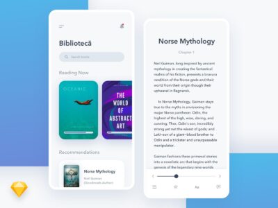 读书app ui .sketch素材下载