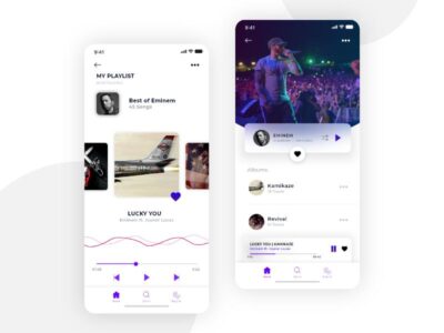 Music application concept ui .xd素材下载