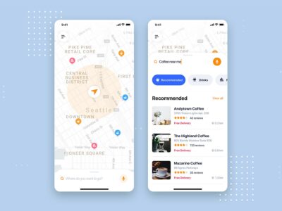 app 地图搜索页ui .sketch素材下载