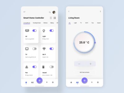 智能家具控制app ui .xd素材下载