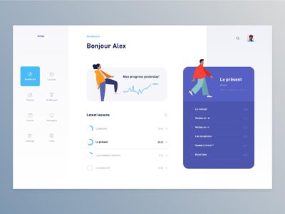 在线学习网站dashboard .sketch素材下载