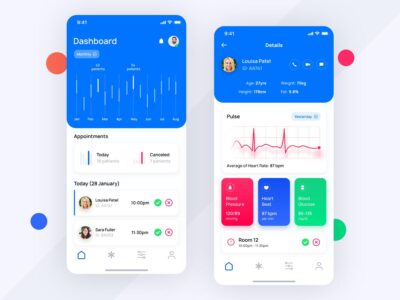 医院APP dashboard .xd素材下载