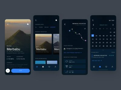 爬山旅行app ui .xd素材下载