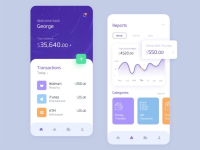 银行金融app ui .xd素材下载