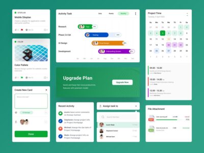 项目管理应用UI kit .fig素材下载