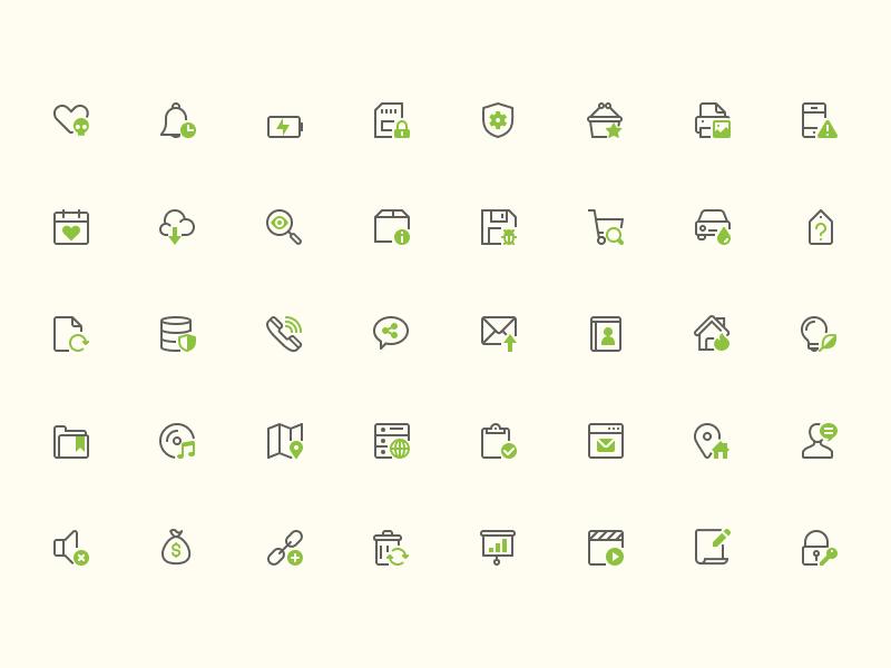40个精致的双色小图标 .sketch素材下载