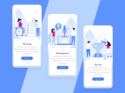 项目管理app onboarding插画 .xd素材下载