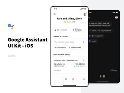 Google 助手 App ui .sketch素材下载