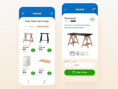 IKEA app ui concept .xd素材下载