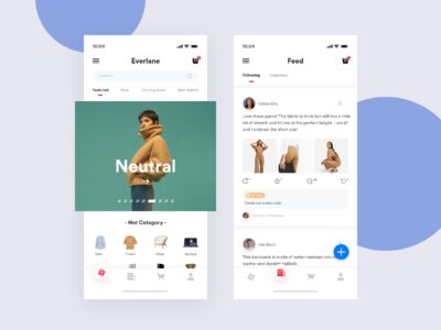 Everlane 商场 MAll app ui .xd素材下载