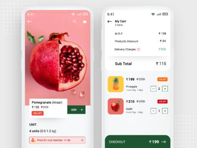 电商app 购物车页面ui .psd素材下载