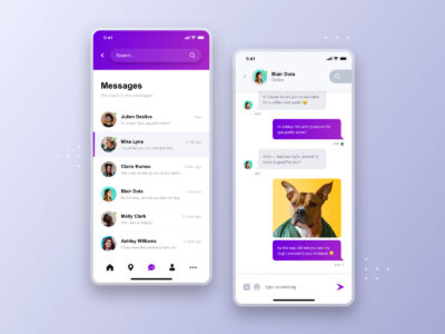 Messages & Chat ui .sketch .xd素材下载