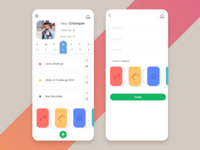 TO DO LIST 任务列表 app ui .xd素材下载