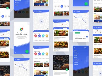 Google Map UI Kit .xd素材下载