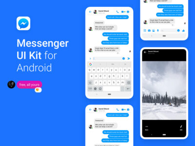 Facebook Messenger UI Kit for Android  聊天app .sketch素材下载